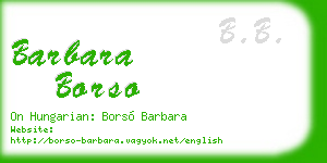 barbara borso business card